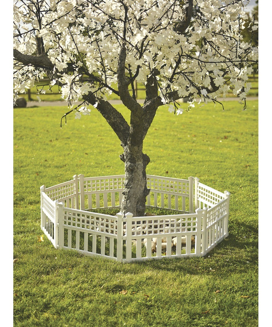 Pk of 4 Plastic Fence Panels White Sale - Greenhurst