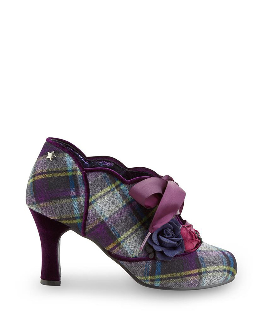 Yazzabelle multi-check ribbon heels Sale - joe browns