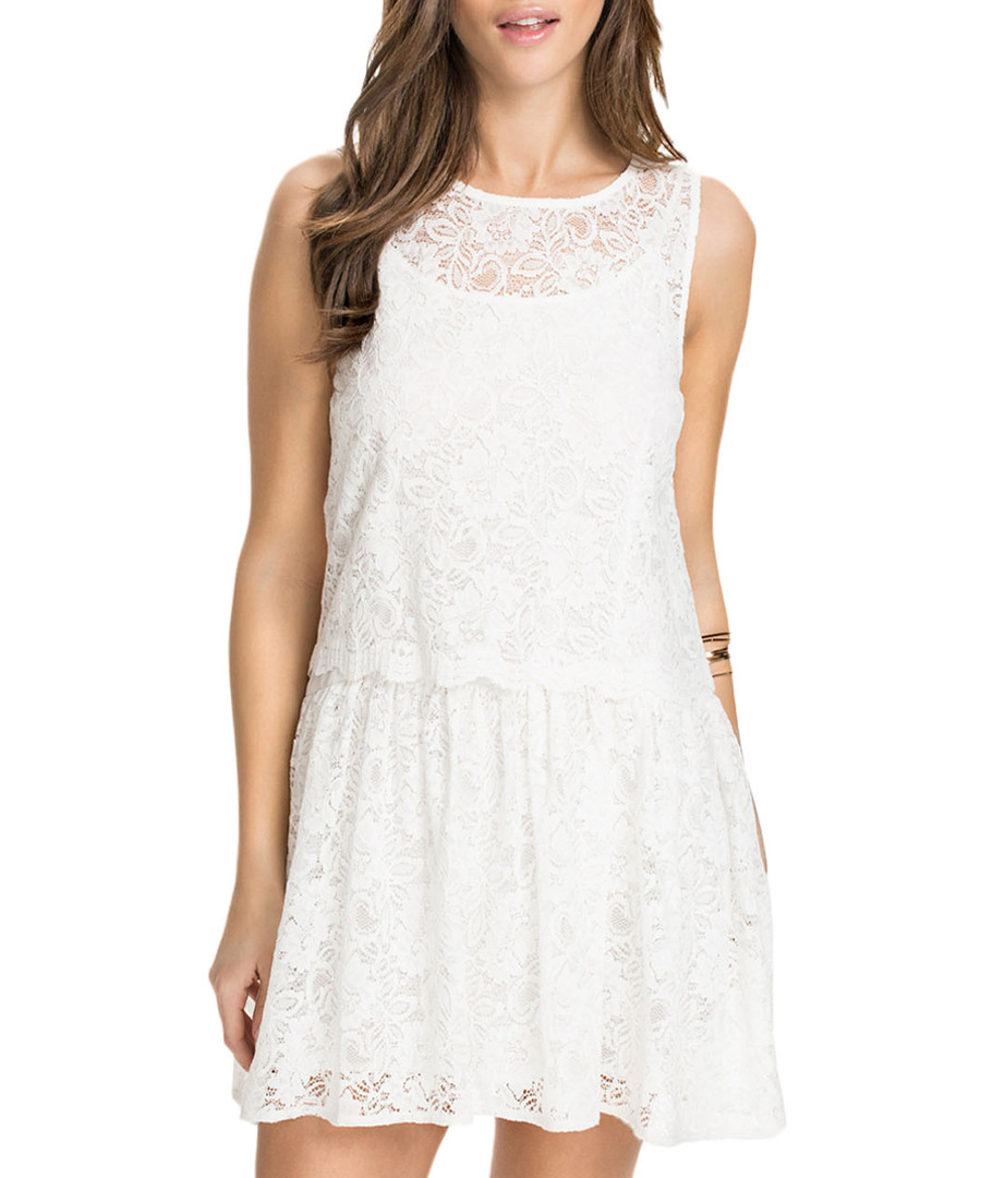 Ivory lace sleeveless dress Sale - flora luna