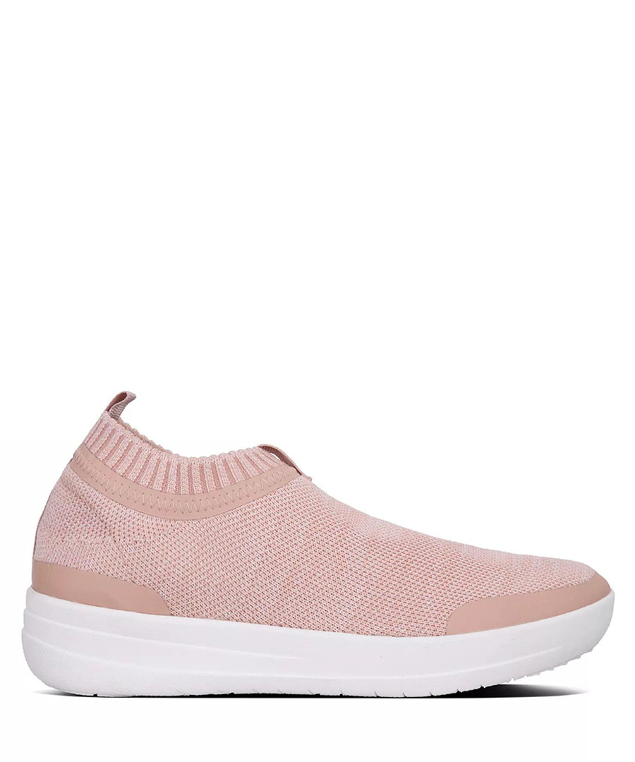 Pale pink knit slip-on sneakers Sale - fitflop