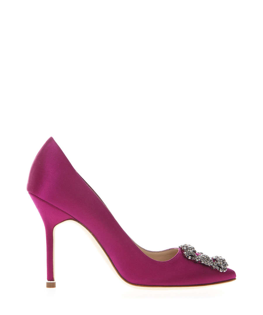 Hangisi magenta satin court heels Sale - manolo blahnik