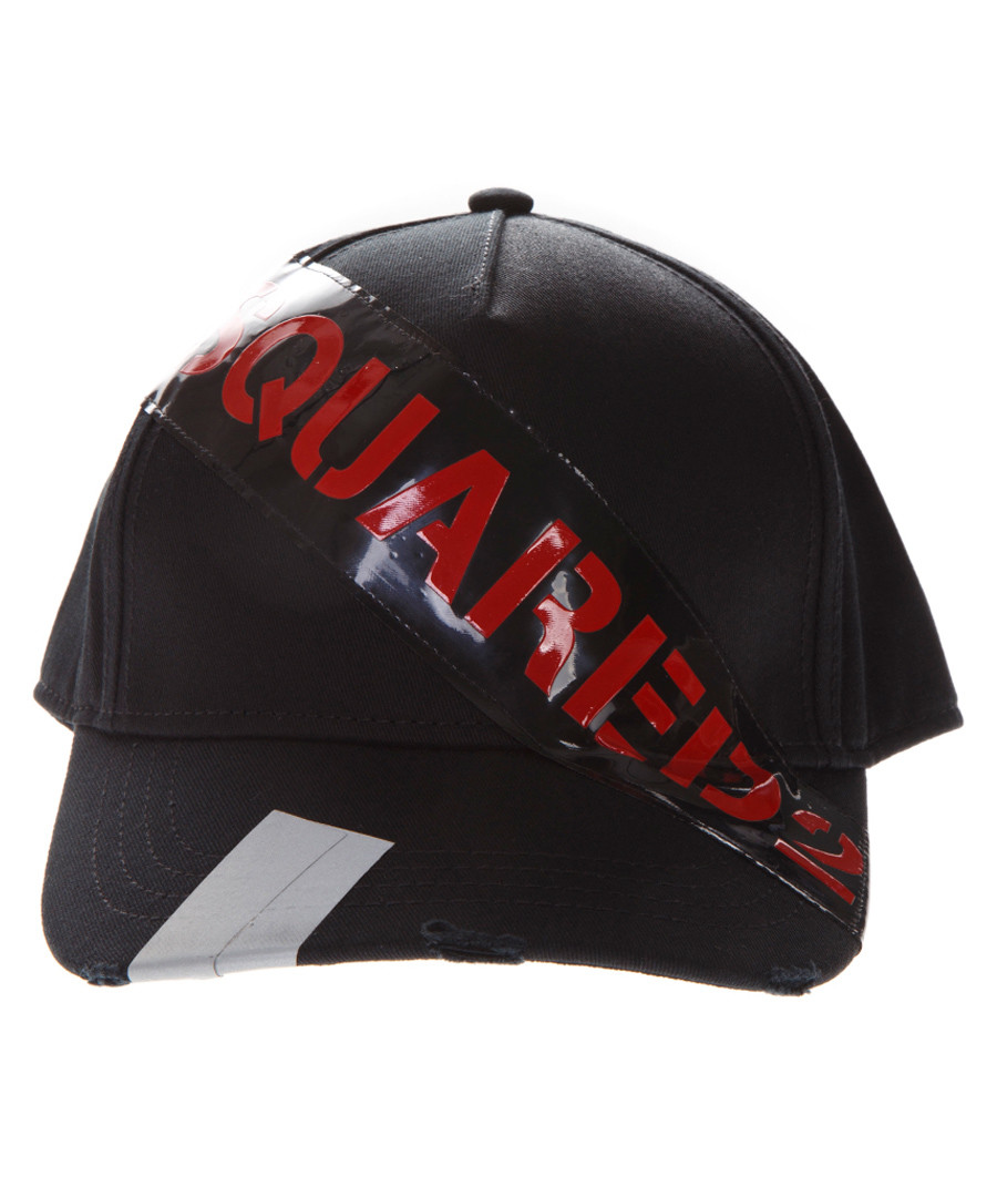 DSQ Tape black pure cotton cap Sale - dsquared2