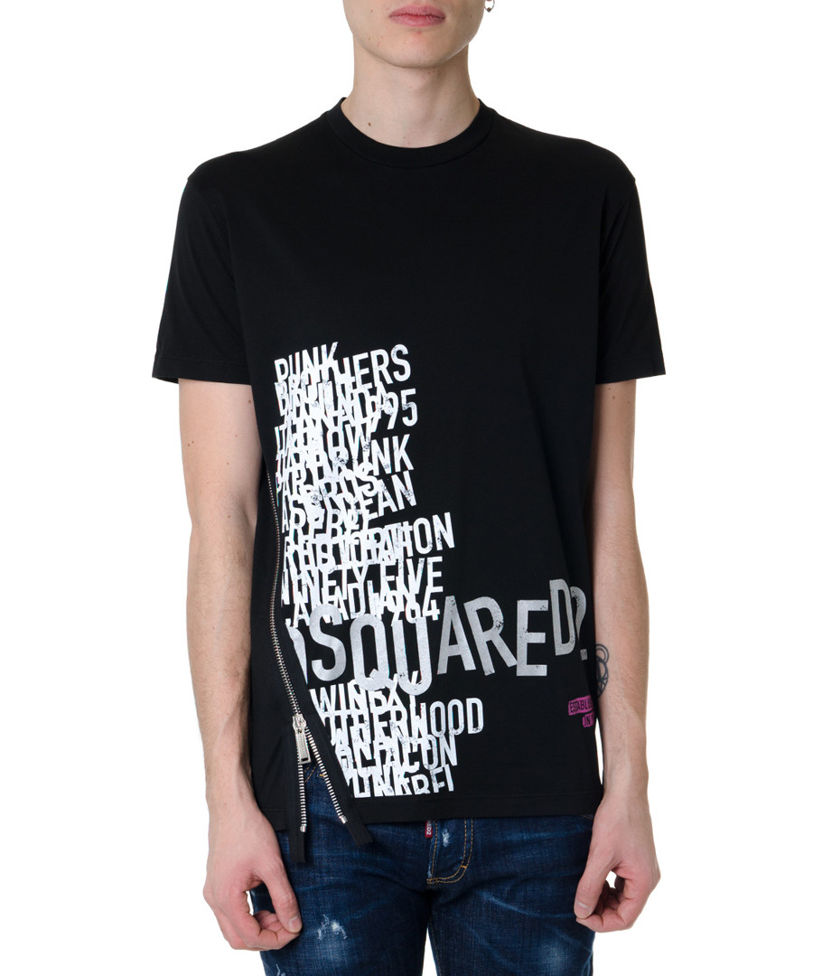 Black pure cotton scatter T-shirt Sale - dsquared2