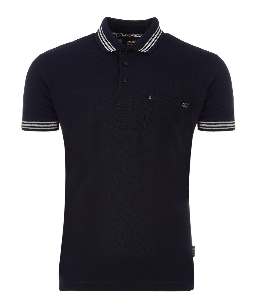 black pure cotton strip polo Sale - cavalli class