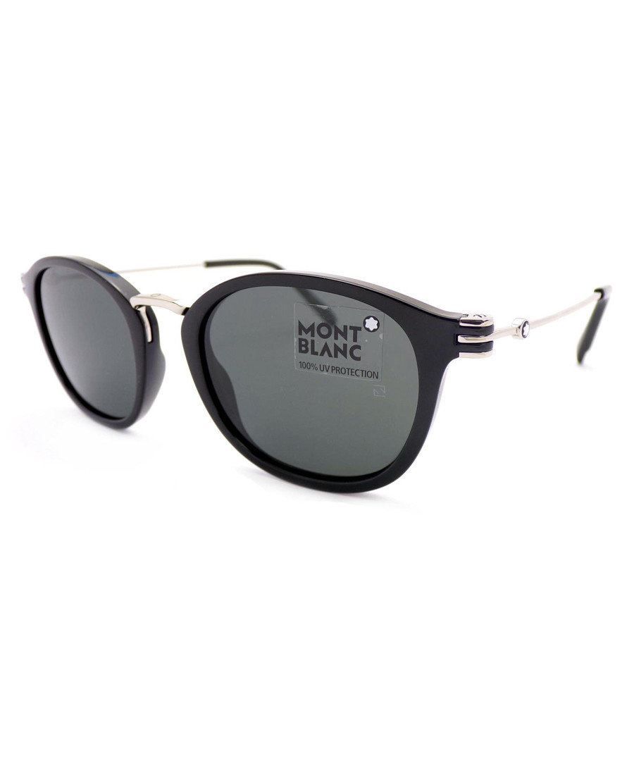 black rounded D-frame sunglasses Sale - Montblanc