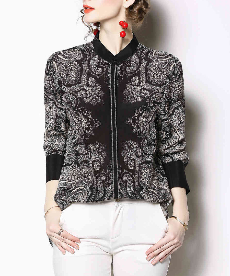 Black & white patterned shirt Sale - Kaimilan