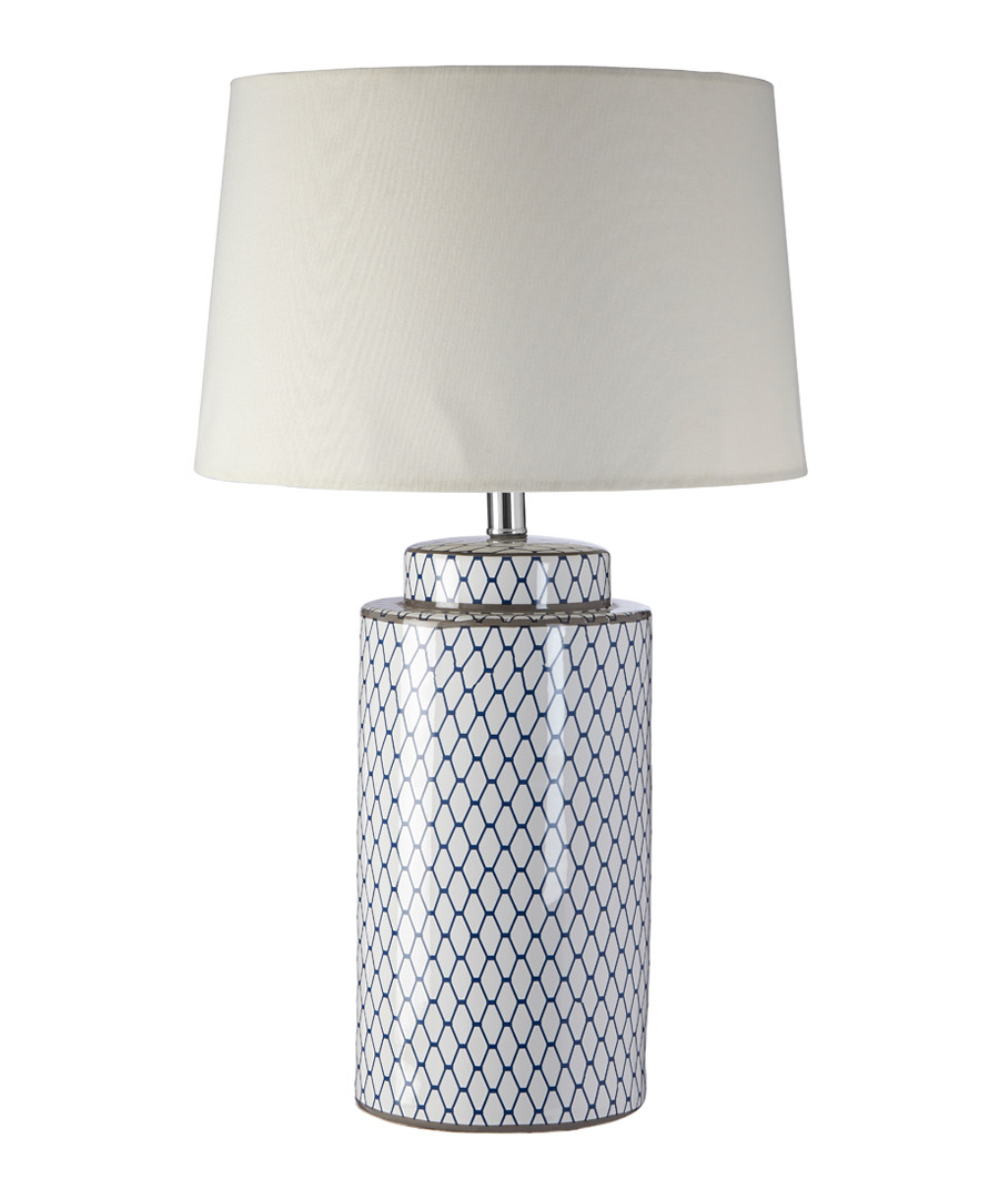 Cream linen & ceramic table lamp Sale - premier