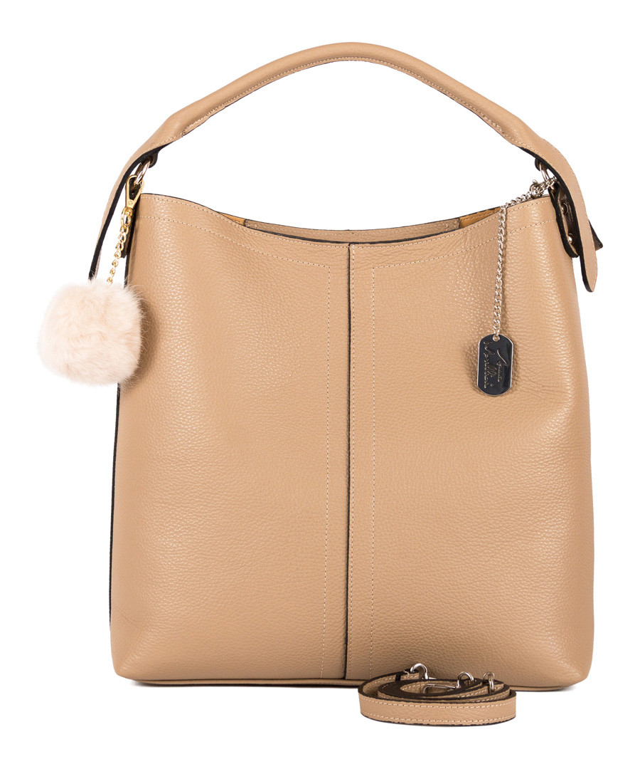 Callida I beige leather grab bag Sale - anna morellini