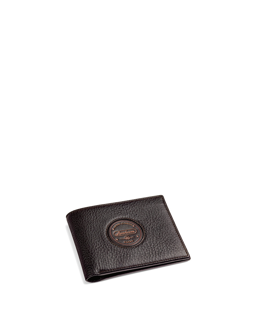 Aerodrome dark brown leather wallet Sale - Aspinal Of London