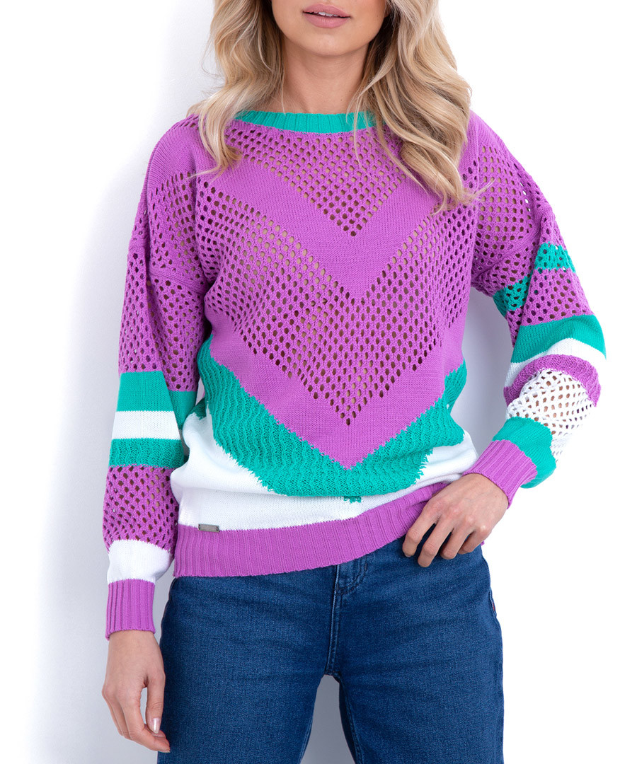 Spring & mint contrast jumper Sale - fobya