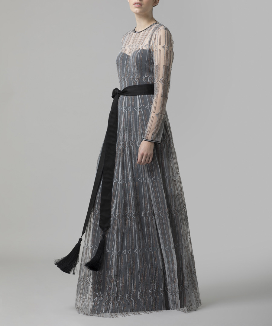 Metallic sheer layer maxi dress Sale - Amanda Wakeley