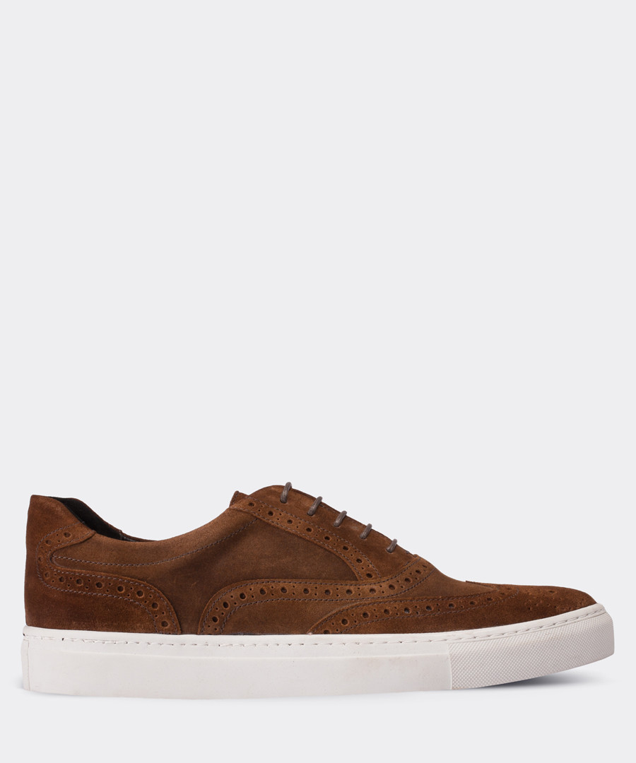 Tobacco suede sneakers Sale - deery man
