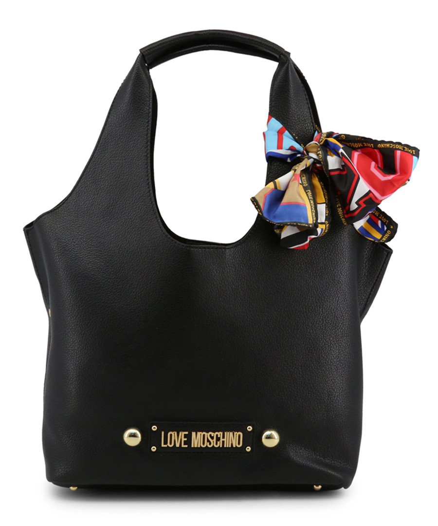 Black bow shopper bag Sale - love moschino