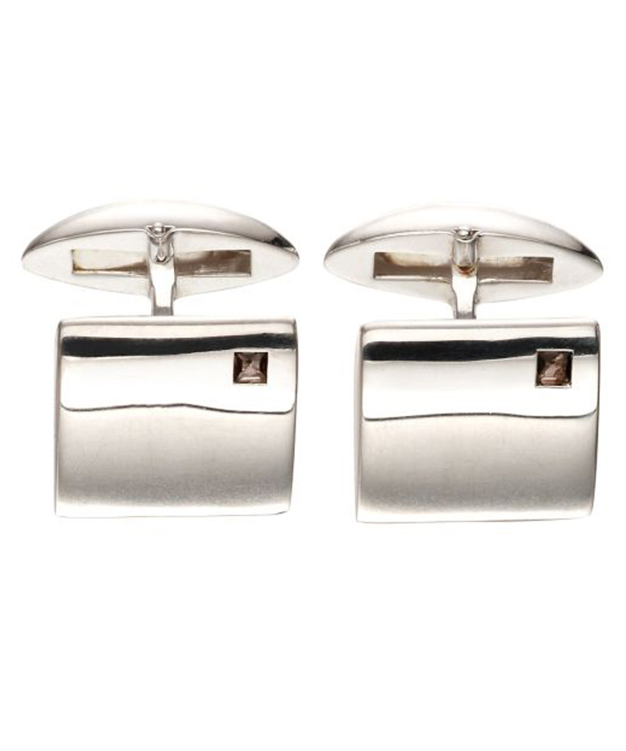 smoky quartz & sterling silver cufflinks Sale - fred bennett