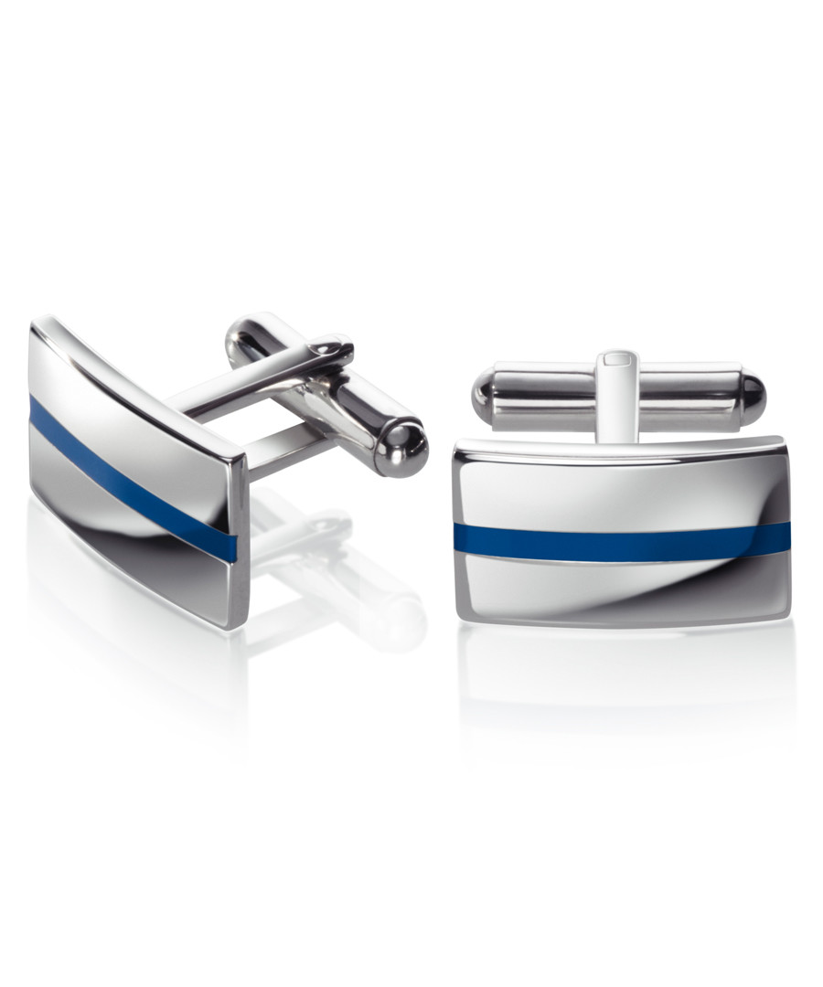 stainless steel & enamel cufflinks Sale - fred bennett