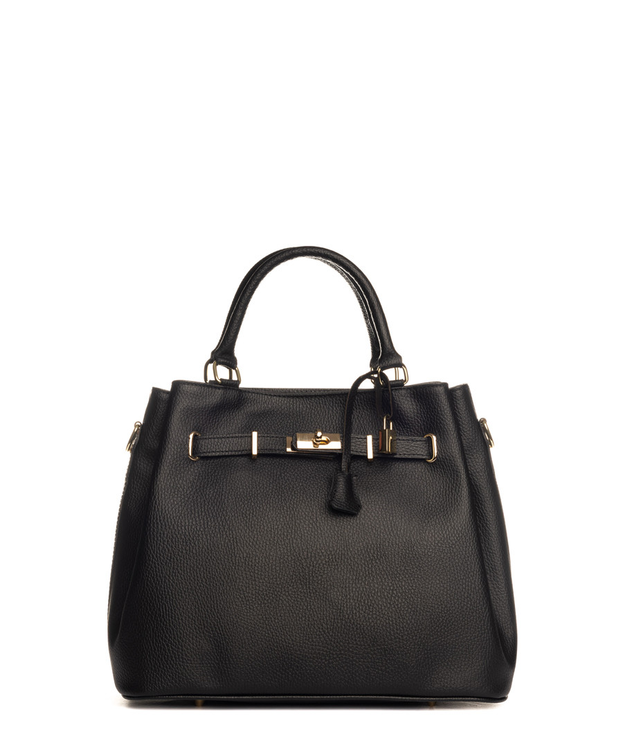 Panaro black leather shopper Sale - lia biassoni