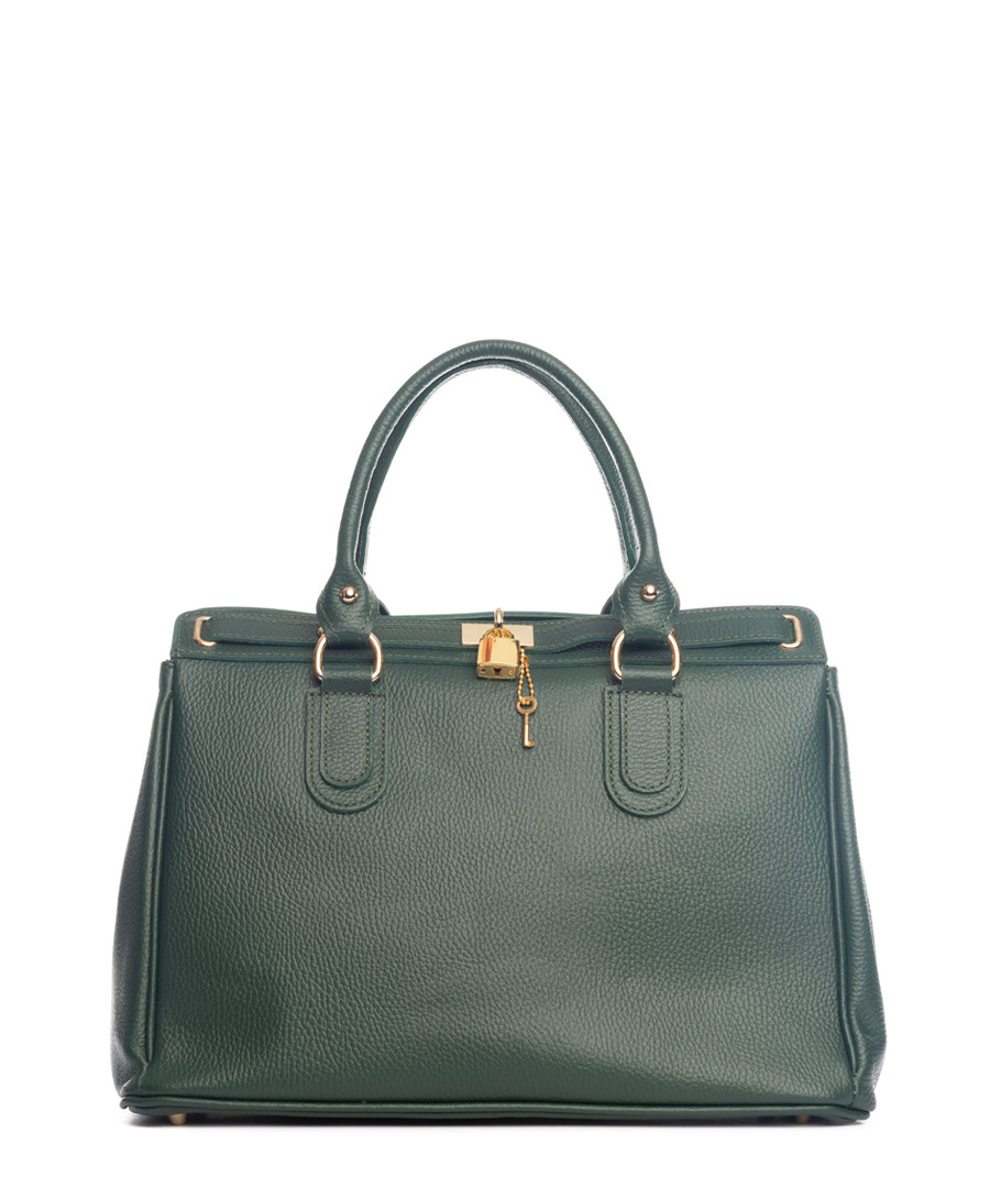Nure green leather shopper Sale - lia biassoni