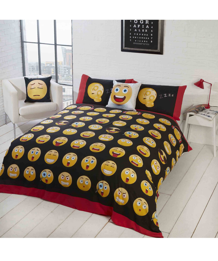 Emoji print double duvet set Sale - rapport