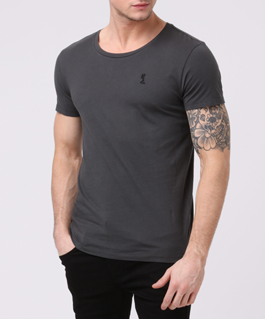 plain graphite pure cotton T-shirt Sale - religion