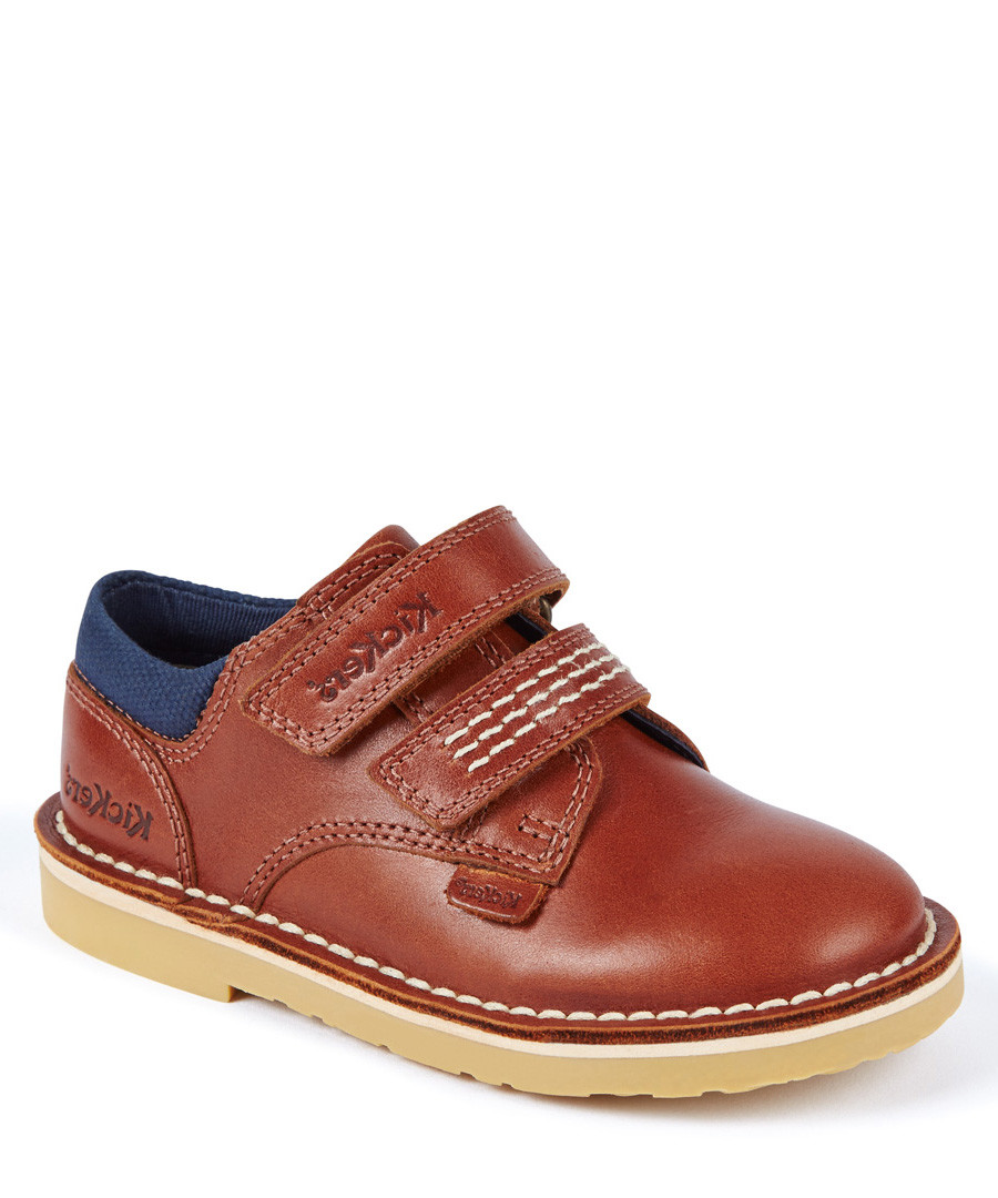 Brown leather two-strap shoes Sale - kickers