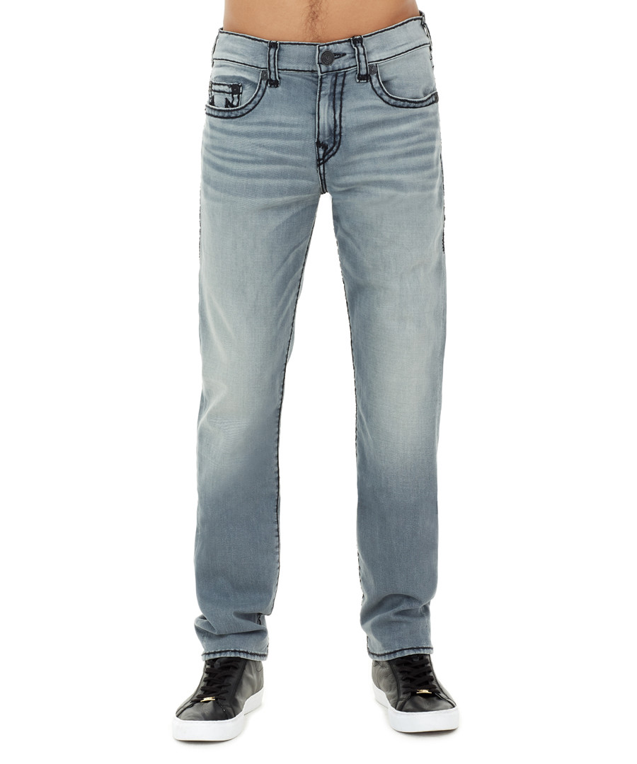 grey wash cotton straight jeans Sale - true religion