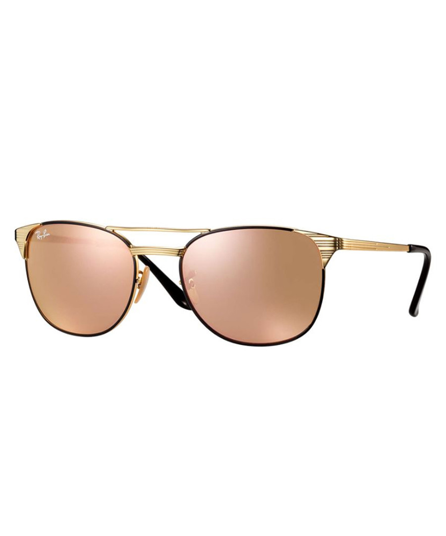 double bridge gold-tone sunglasses Sale - Ray Ban