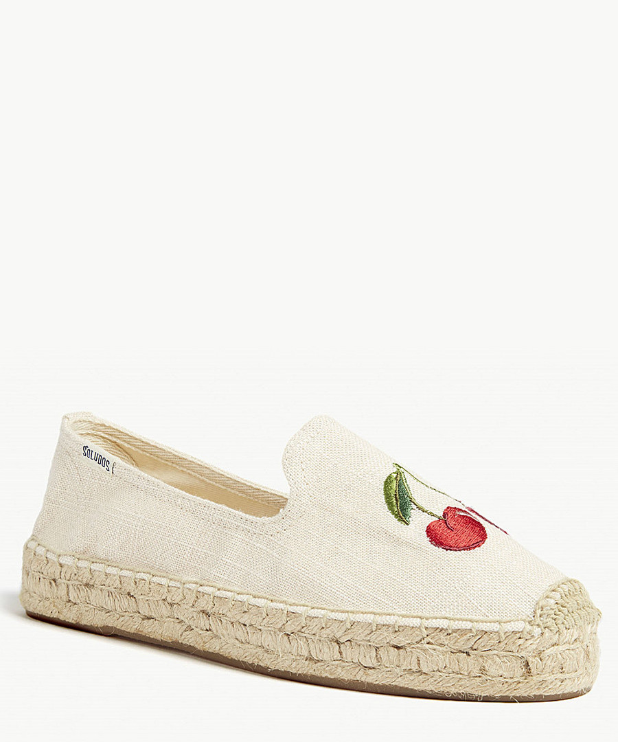 Embroidered cherry espadrilles Sale - Soludos