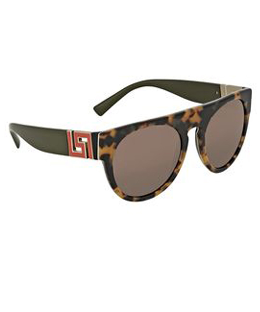 Havana rounded D-frame sunglasses Sale - versace