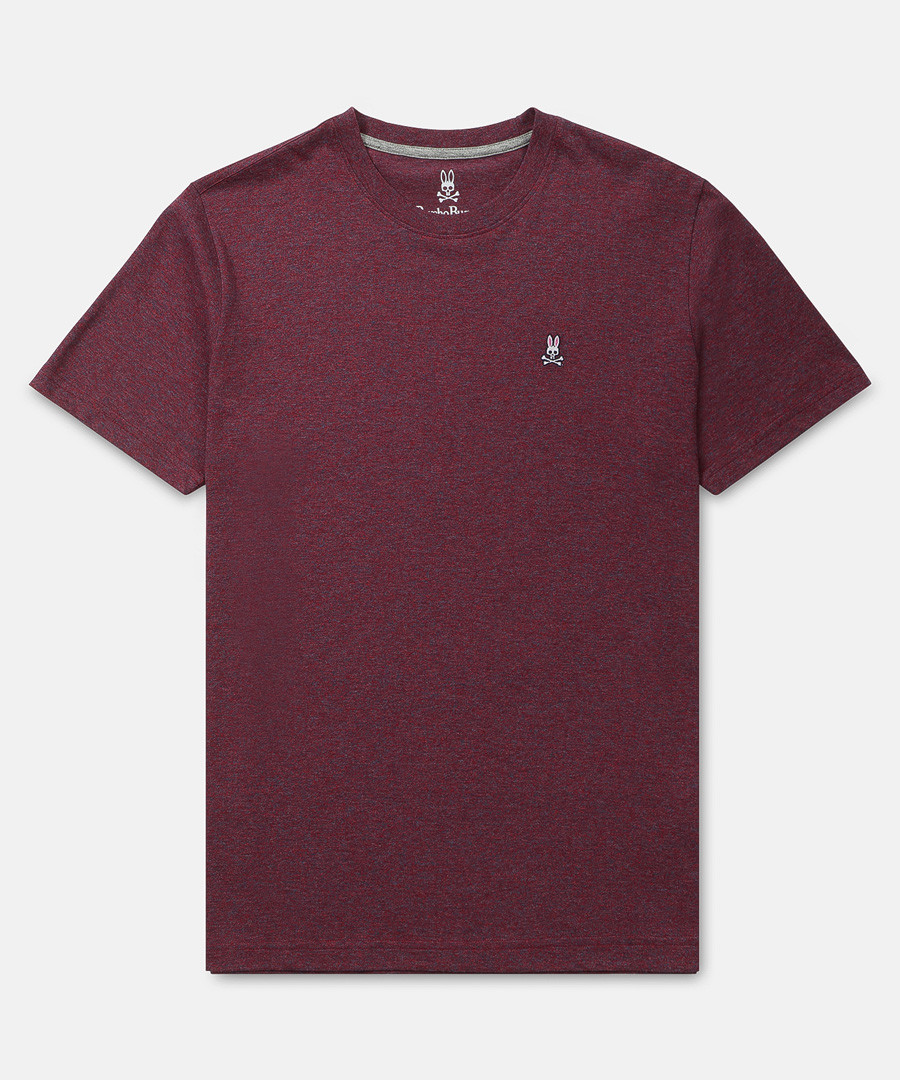 Classic burgundy pure cotton T-shirt Sale - psycho bunny