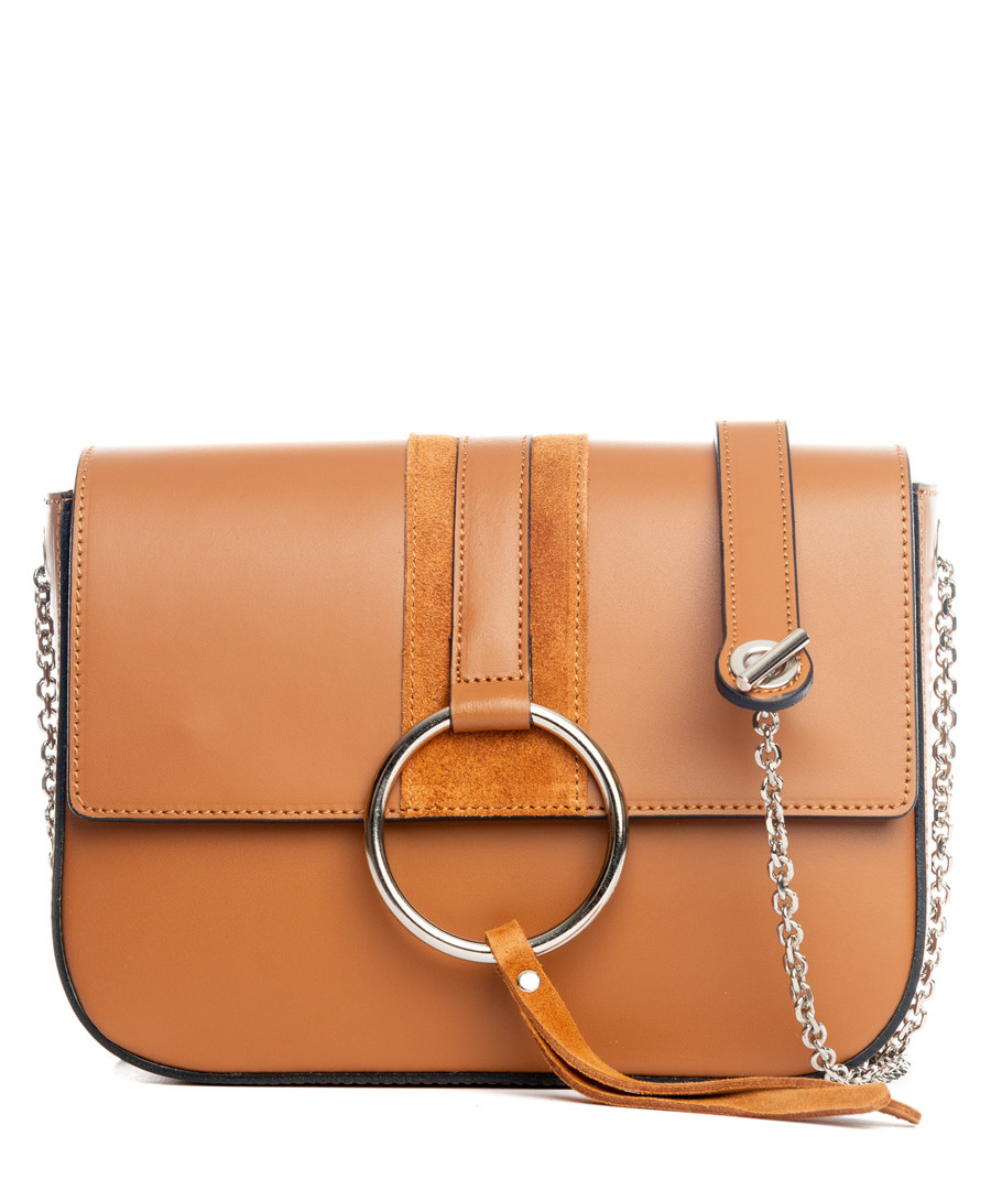 Santa fiora tan leather crossbody Sale - lucca baldi