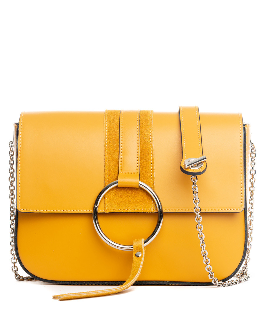 Santa fiora yellow leather crossbody Sale - lucca baldi