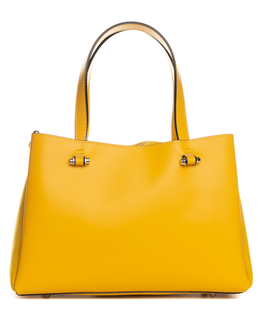 Monte terminillo yellow leather shopper Sale - pia sassi