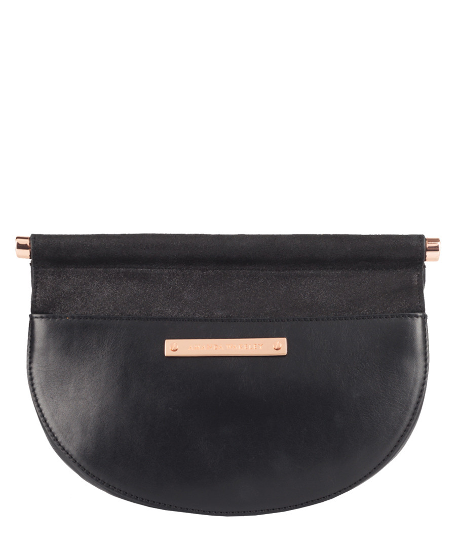 The Presley black leather clutch Sale - Amanda Wakeley