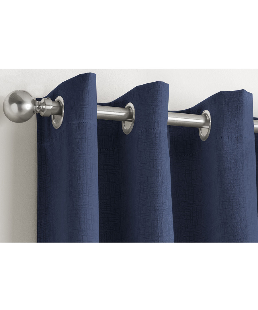 Discount 2pc Vogue Navy Curtains 168 X 229cm Secretsales