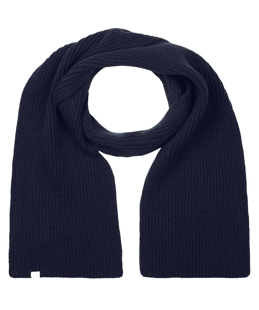 Navy ribbed scarf Sale - putney bridge