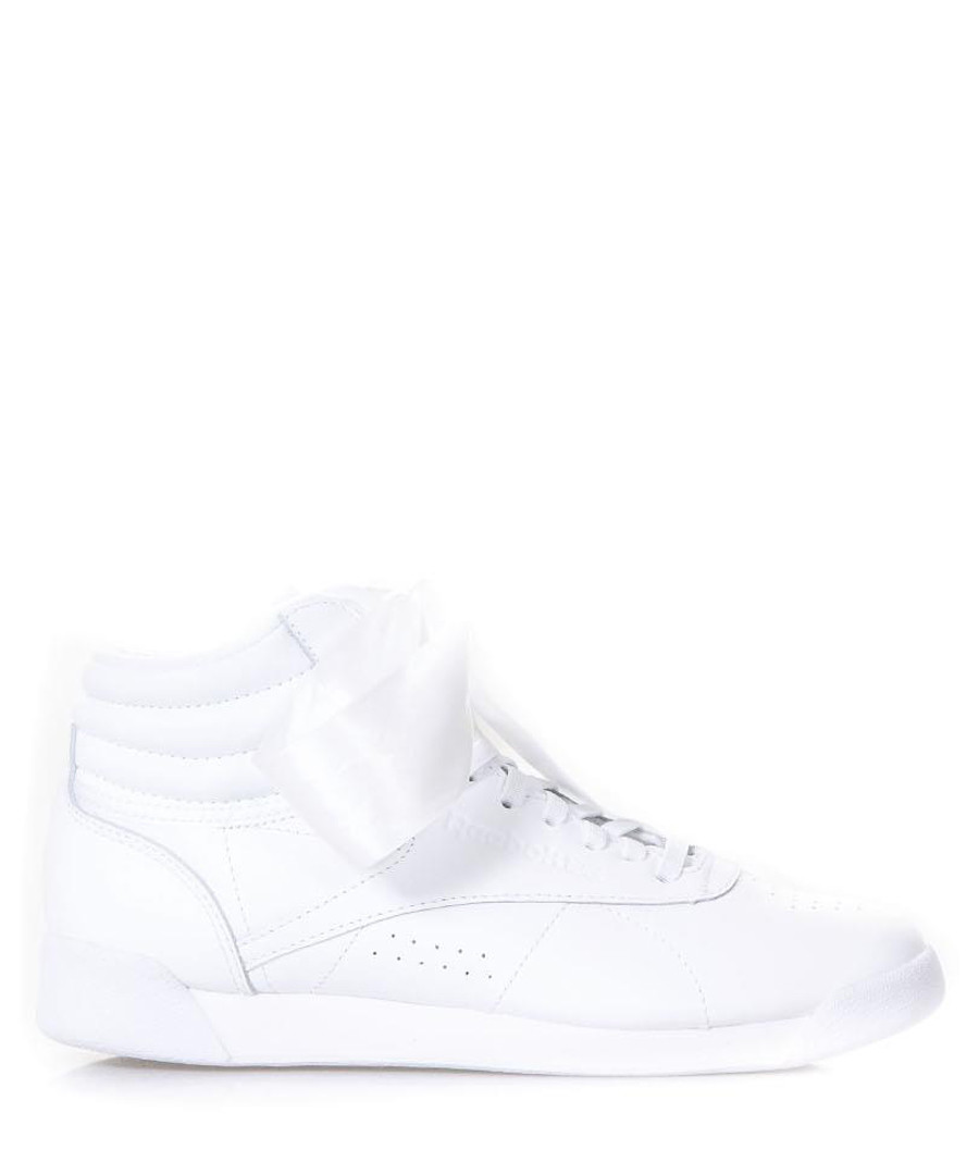 White leather ribbon sneakers Sale - reebok
