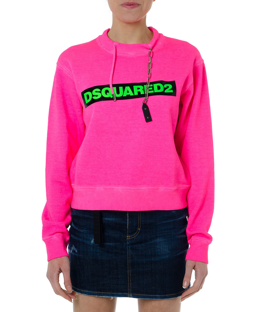 fuchsia pure cotton logo jumper Sale - dsquared2