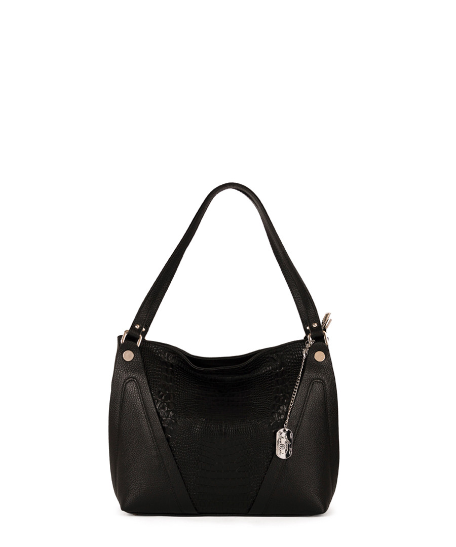 Chiara black leather grab bag Sale - anna morellini