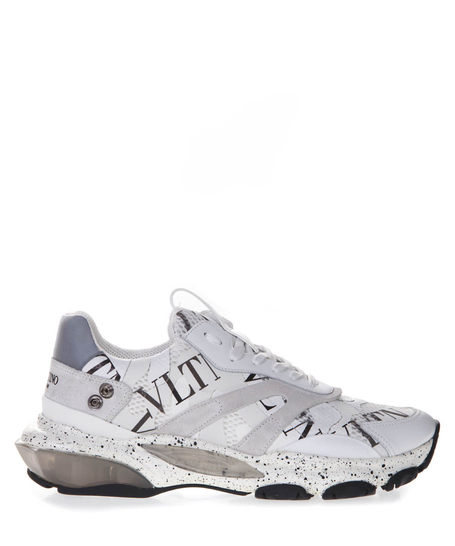 Bounce white leather grid sneakers Sale - valentino garavani