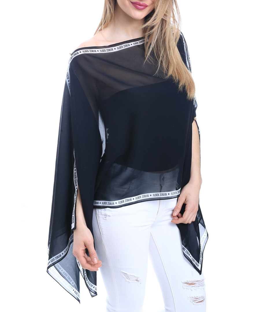 black & white split sleeve kaftan Sale - alber zoran