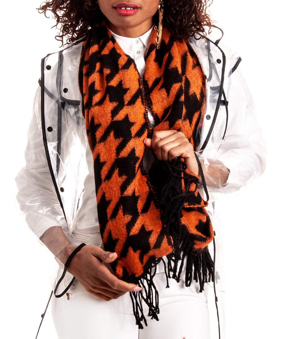 sunset houndstooth printed scarf Sale - alber zoran