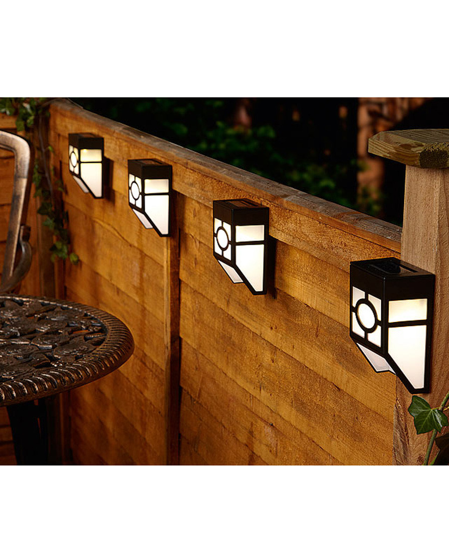 4pc solar power fence lights Sale - dynergy