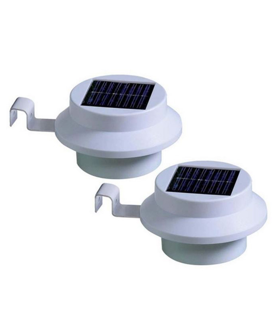 2pc white solar gutter light set Sale - dynergy