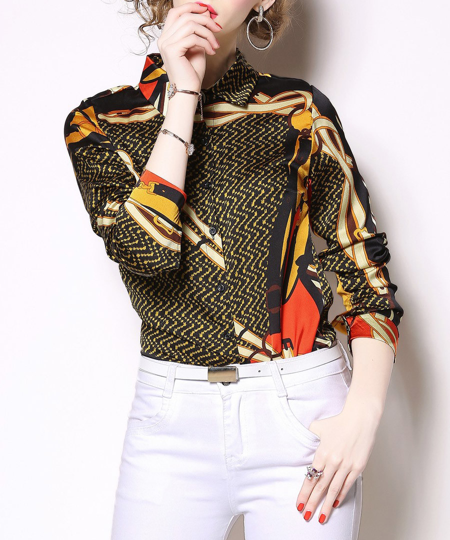 Multi-colour print long sleeve shirt Sale - Kaimilan