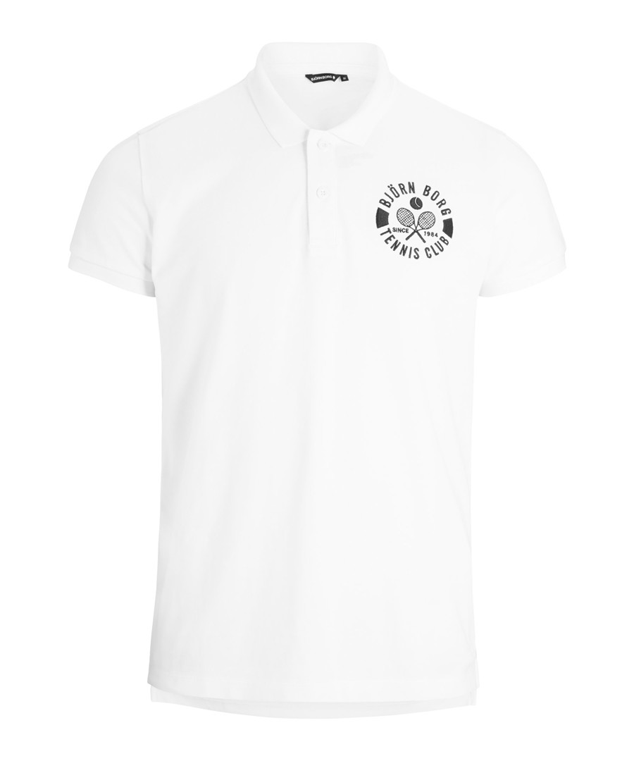 Brilliant white pure cotton polo shirt Sale - Bjorn Borg