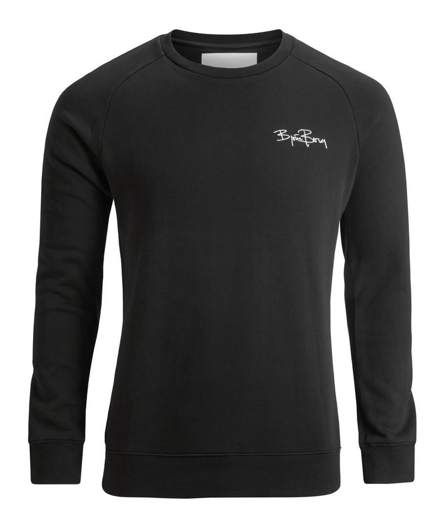Black pure cotton logo sweatshirt Sale - bjorn borg