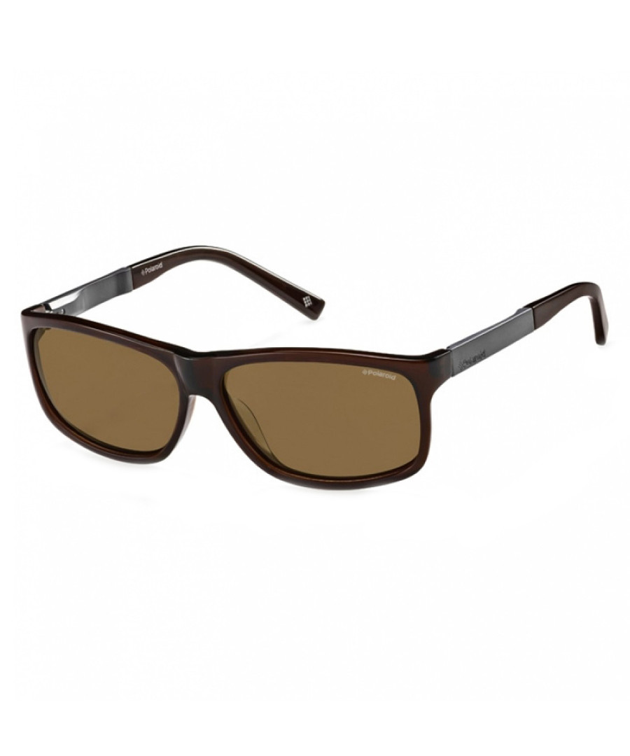 brown rectangle sunglasses Sale - polaroid