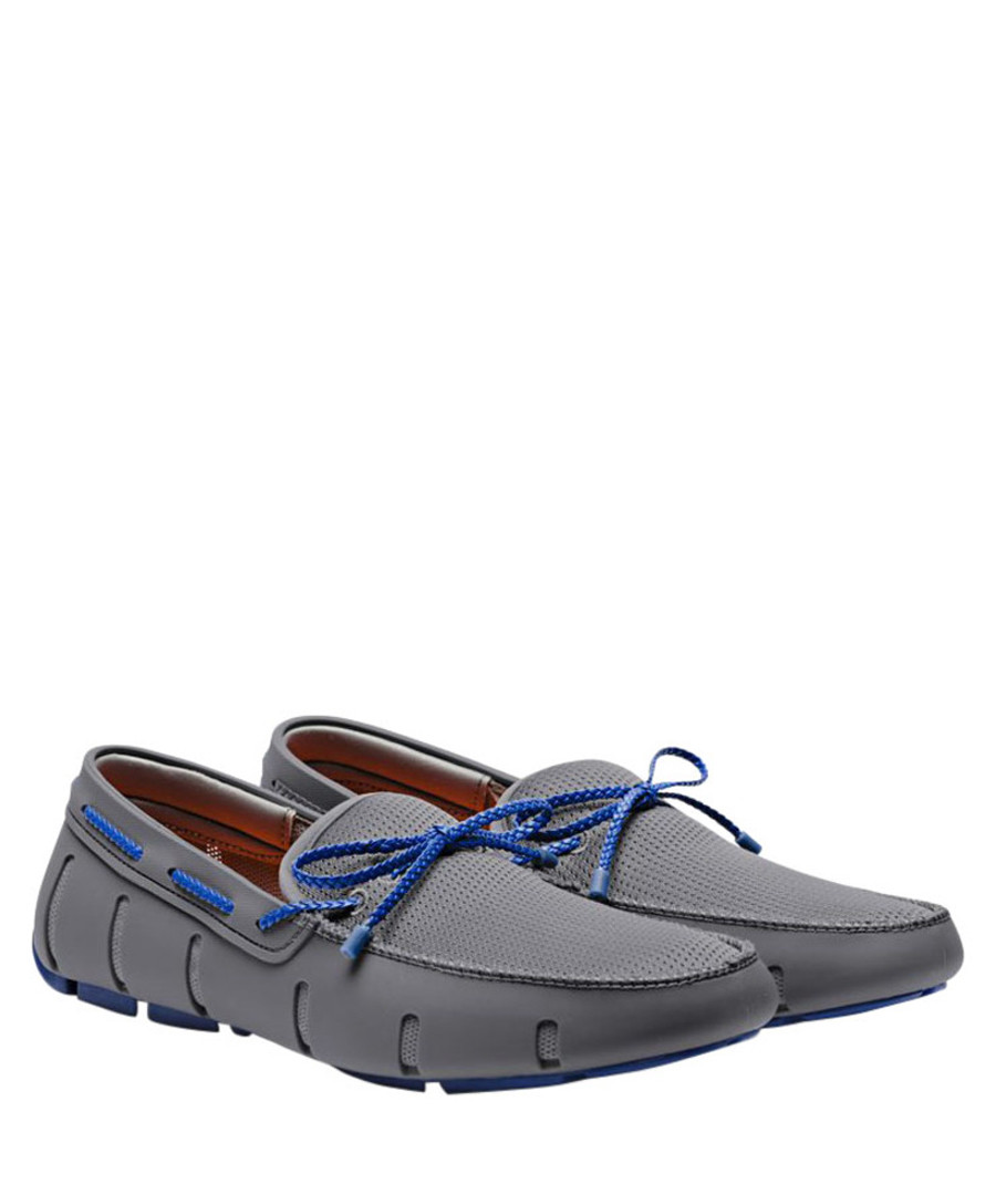 grey & blue braided loafers Sale - swims