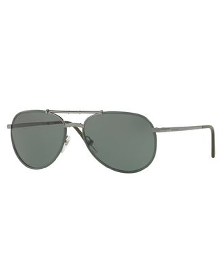matte green slim pilot sunglasses Sale - burberry