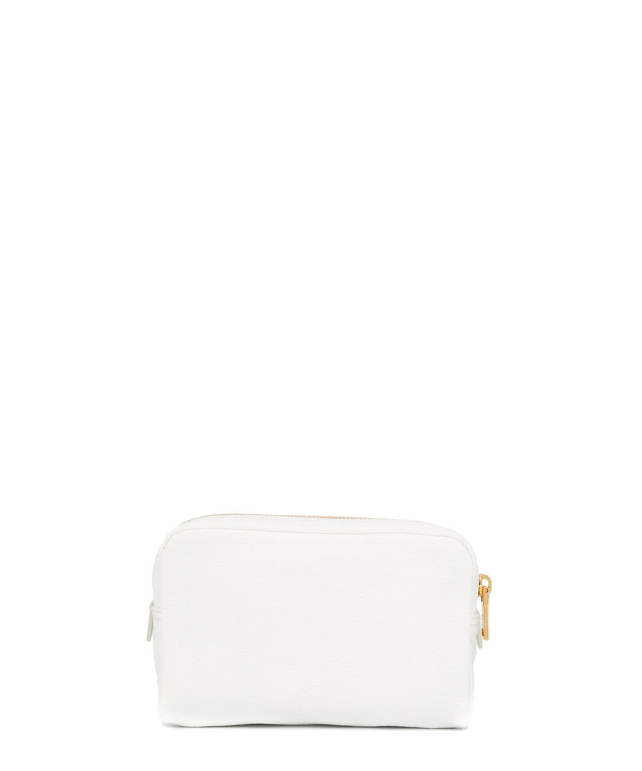 White cotton logo make-up bag Sale - Prada